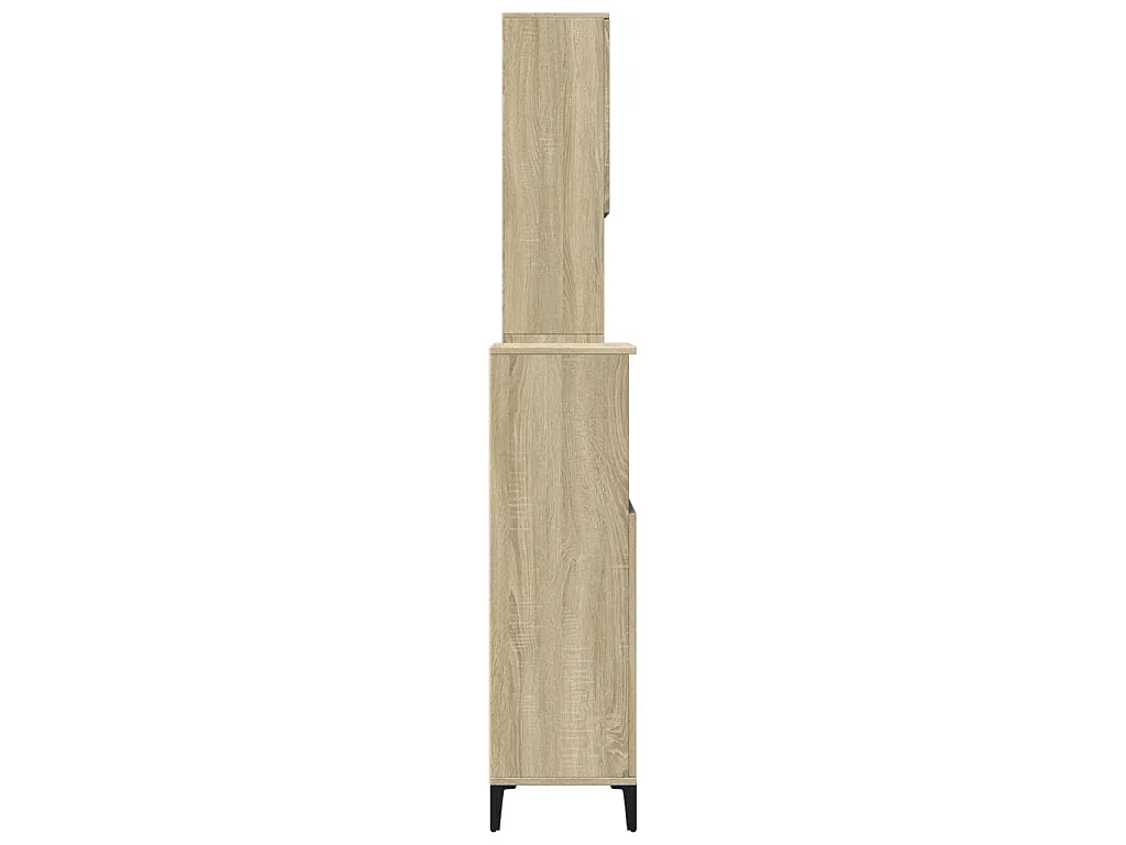 Ensemble de meubles de salle de bain 3 pcs chêne sonoma