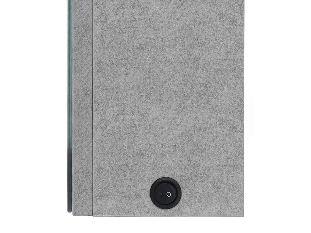 Armadietto Bagno con Specchio e LED Grigio Cemento 50x13x70 cm