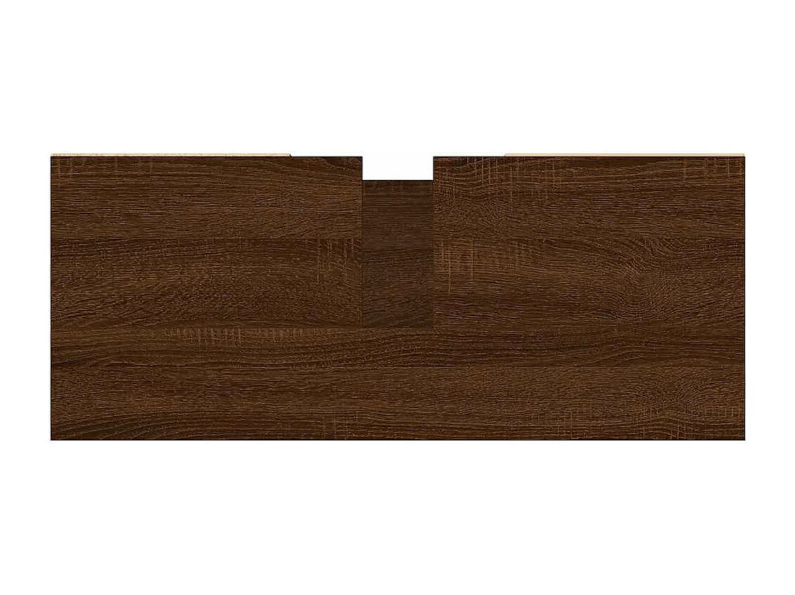 Badkamerkast 80x33x60 cm bewerkt hout bruin eikenkleur