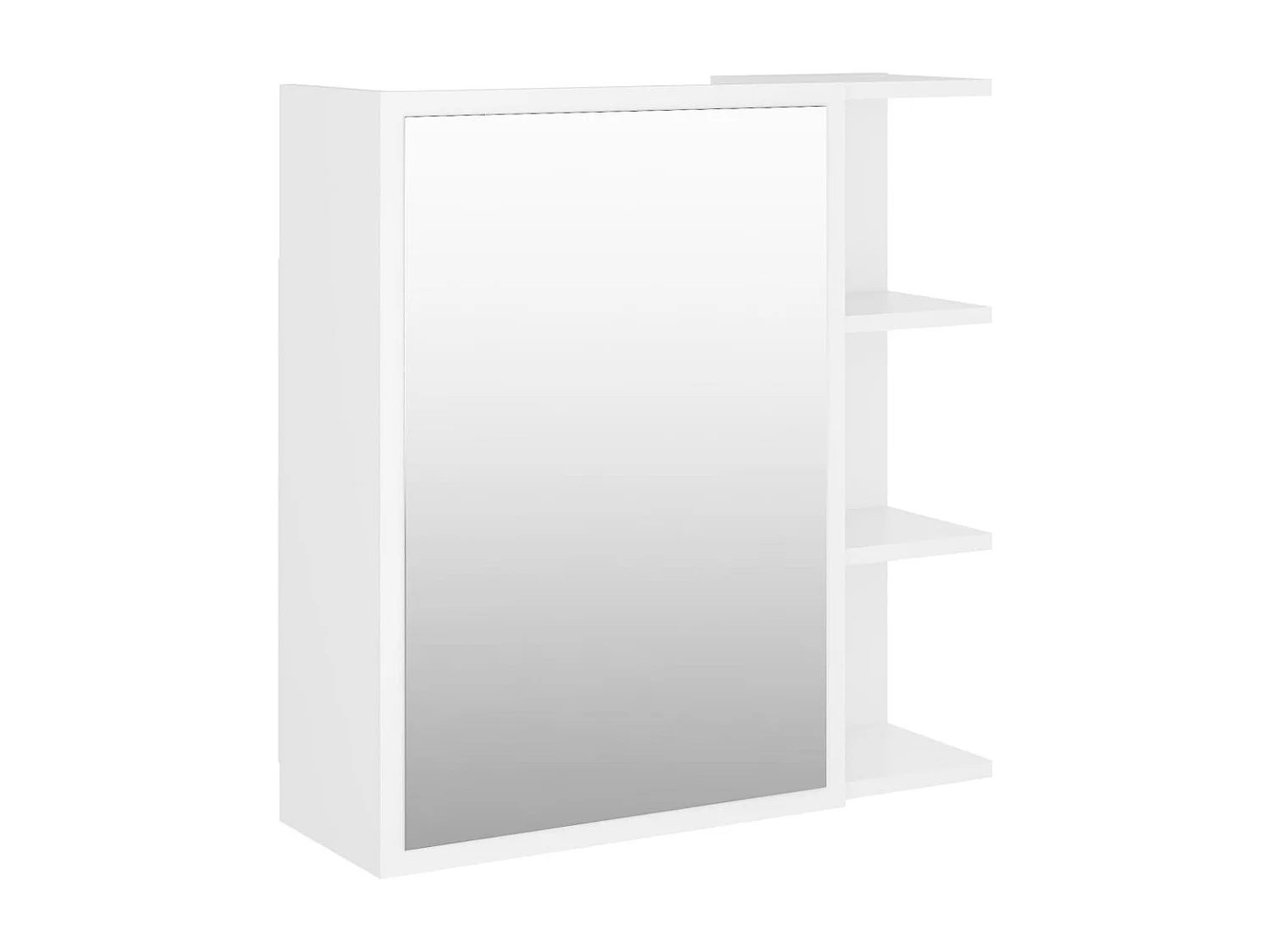 Badkamerspiegelkast 62,5x20,5x64 cm bewerkt hout wit