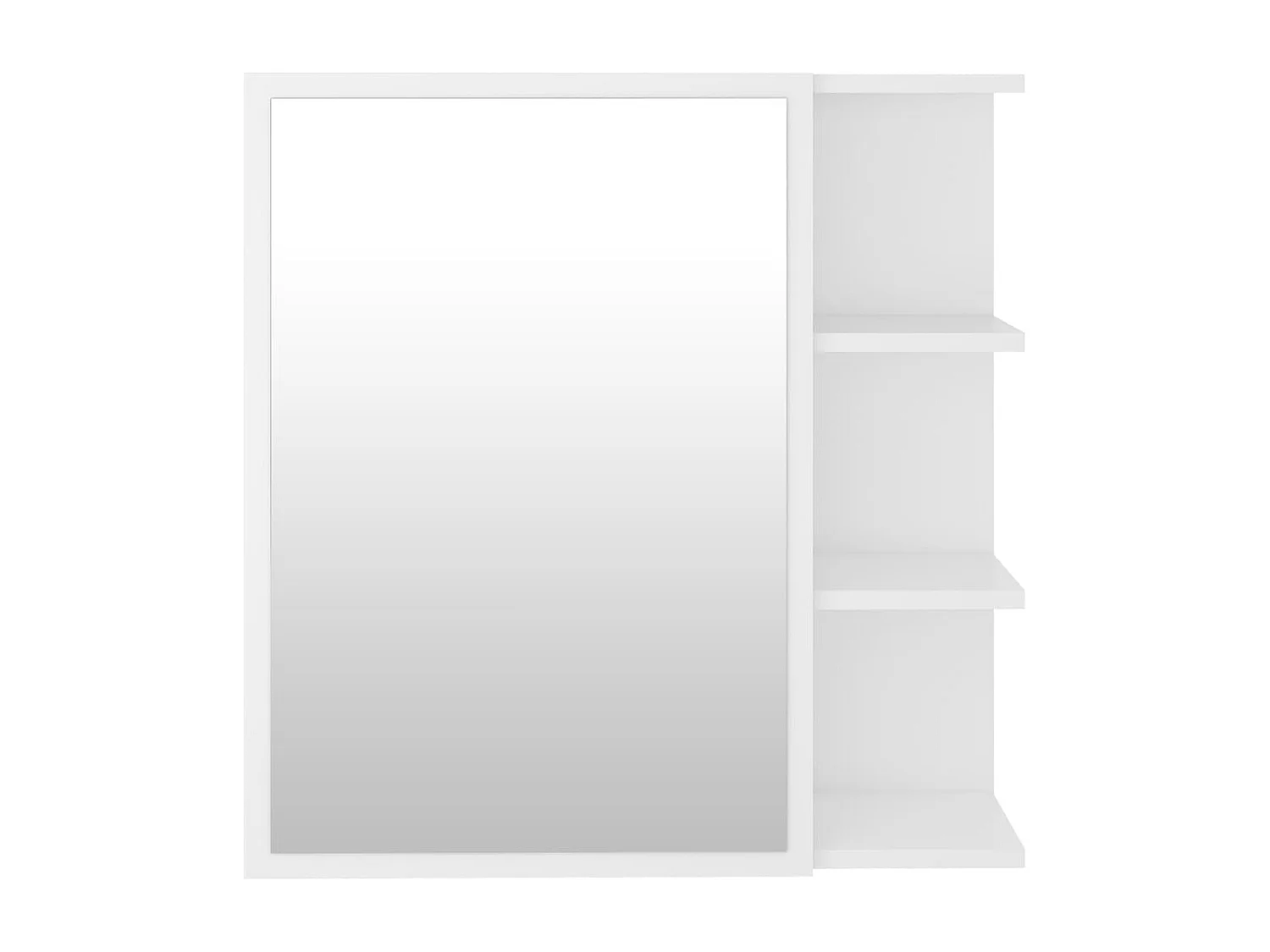 Badkamerspiegelkast 62,5x20,5x64 cm bewerkt hout wit