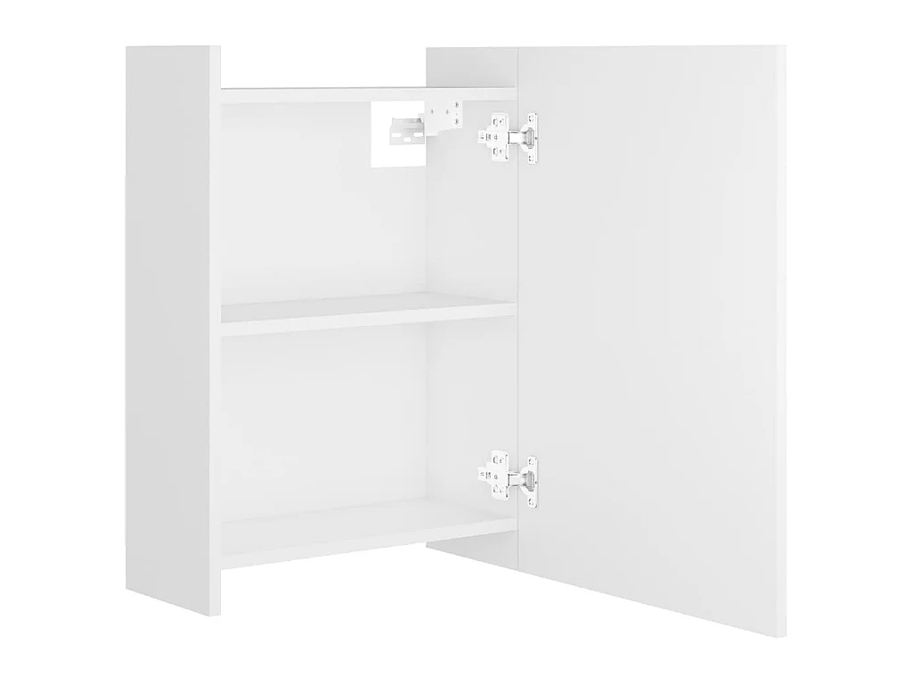 Armoire à miroir de salle de bain Blanc Bois d’ingénierie