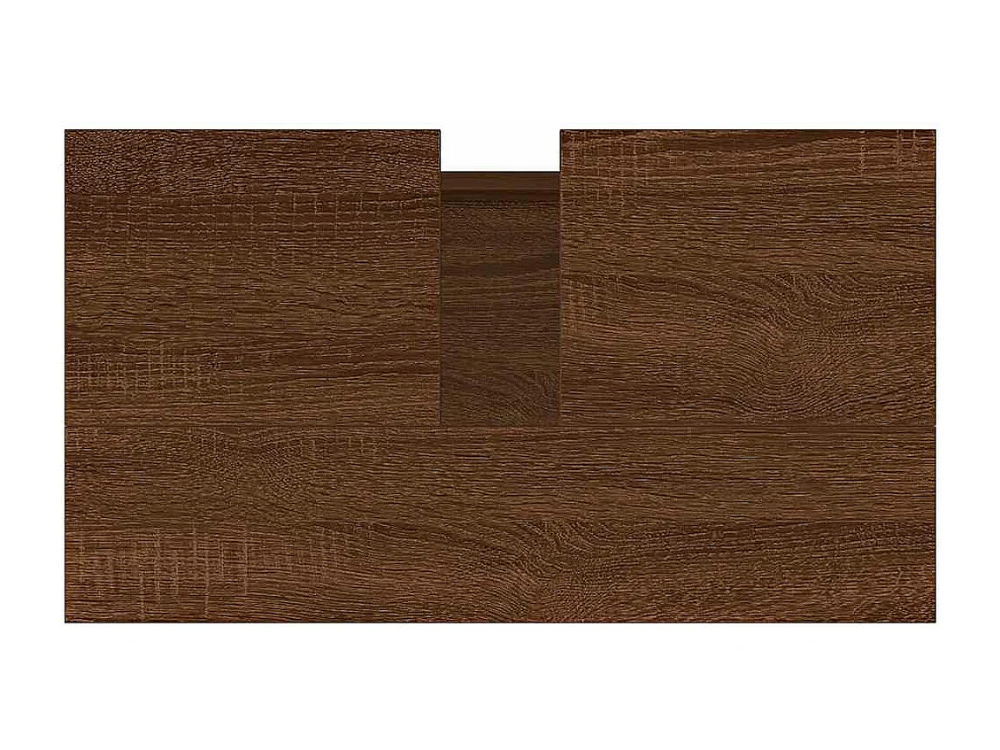 Badschrank Braun Eichen-Optik 58x33x60 cm Holzwerkstoff