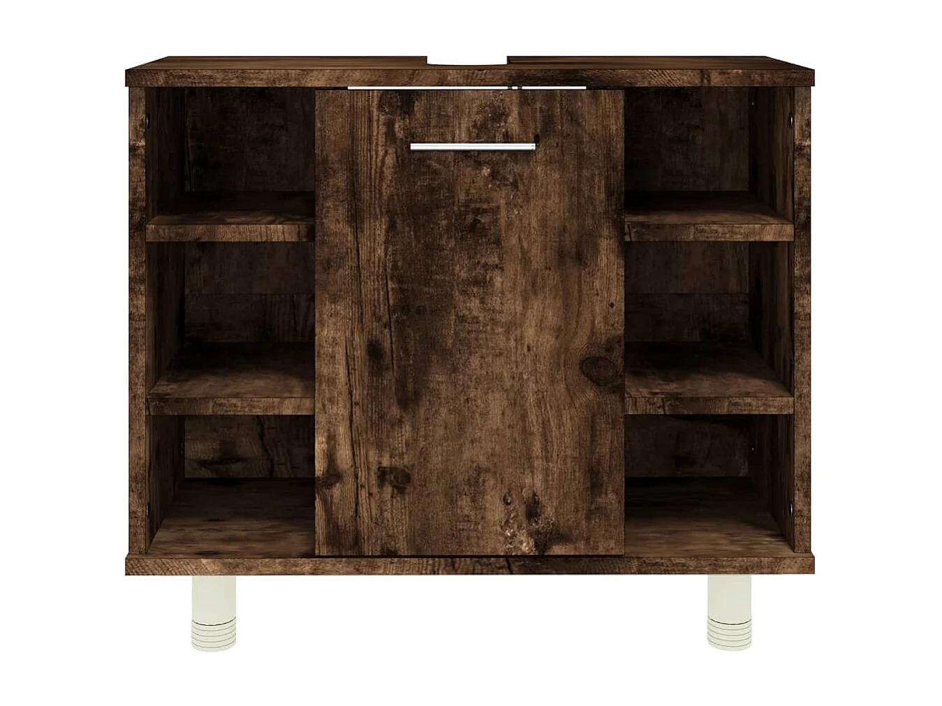 Badkamerkast 60x32x53,5 cm bewerkt hout gerookt eikenkleurig