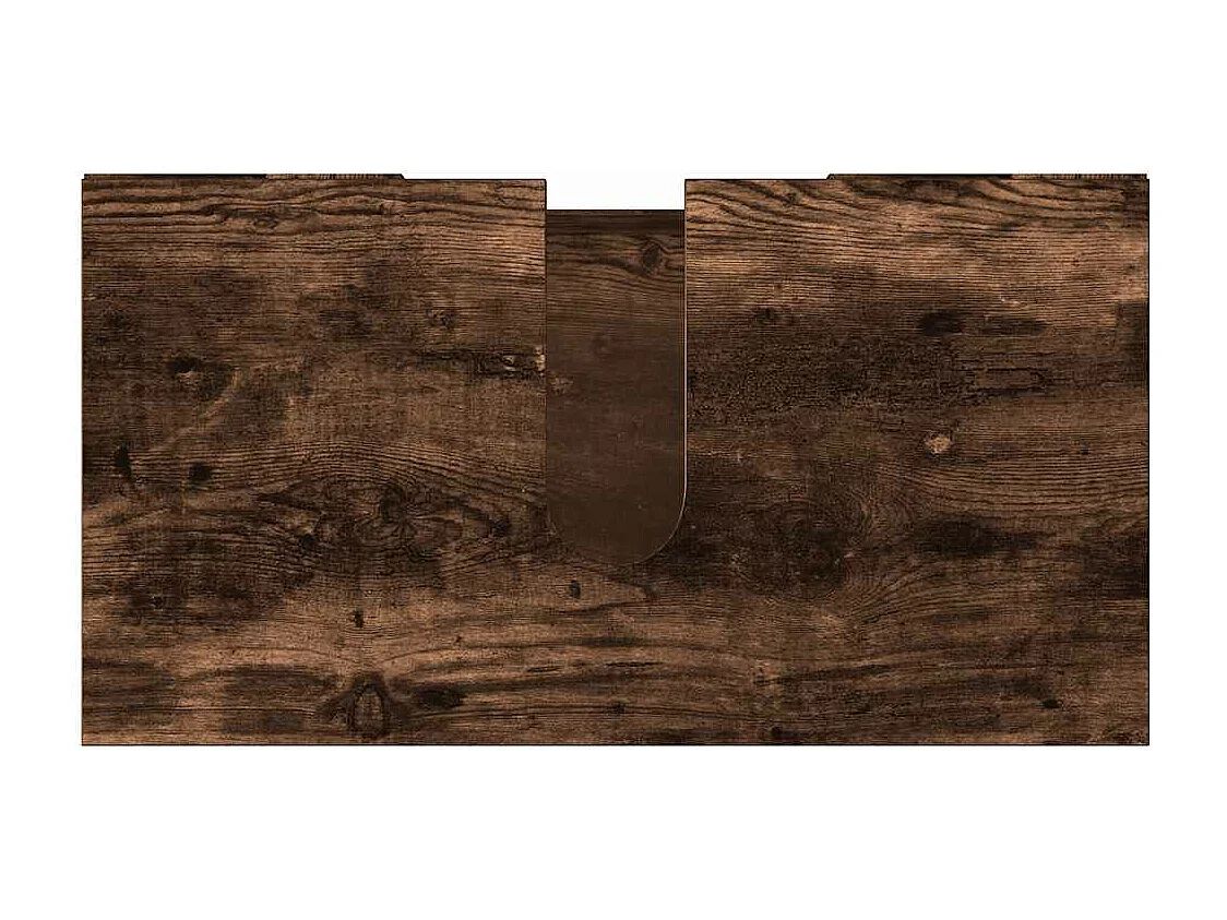 Badkamerkast 60x32x53,5 cm bewerkt hout gerookt eikenkleurig