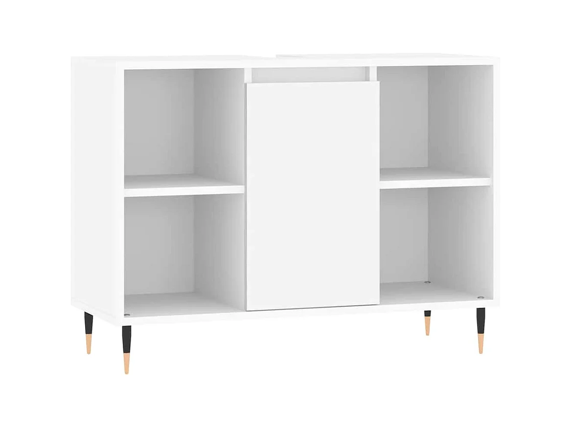 Mueble de baño madera de ingeniería blanco 80x33x60 cm