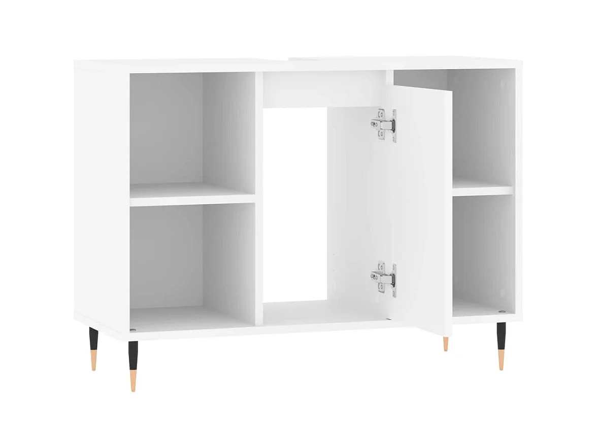 Mueble de baño madera de ingeniería blanco 80x33x60 cm