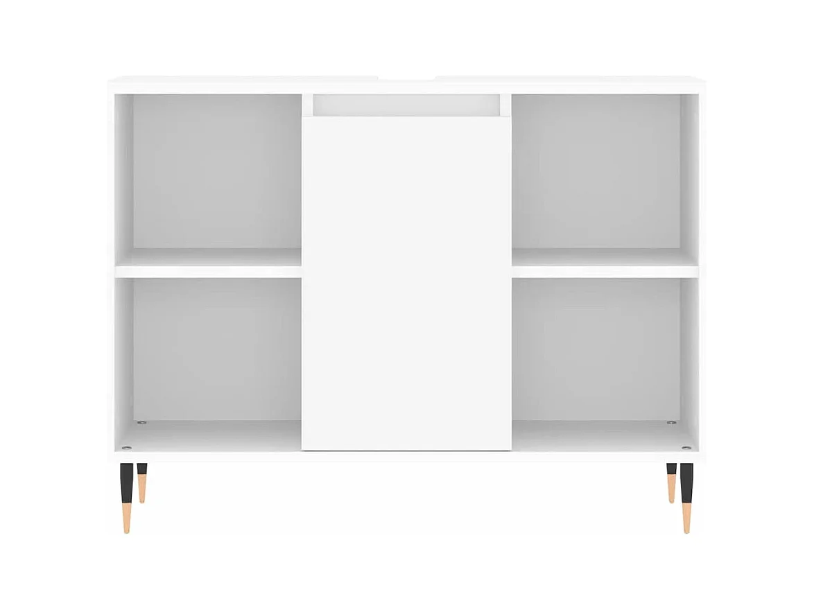 Mueble de baño madera de ingeniería blanco 80x33x60 cm