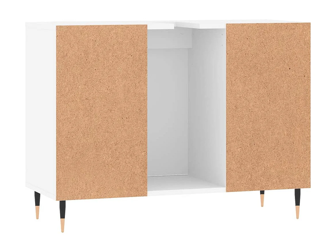 Mueble de baño madera de ingeniería blanco 80x33x60 cm