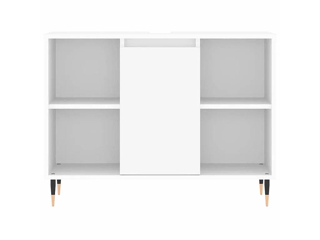 Badkamerkast 80x33x60 cm bewerkt hout wit