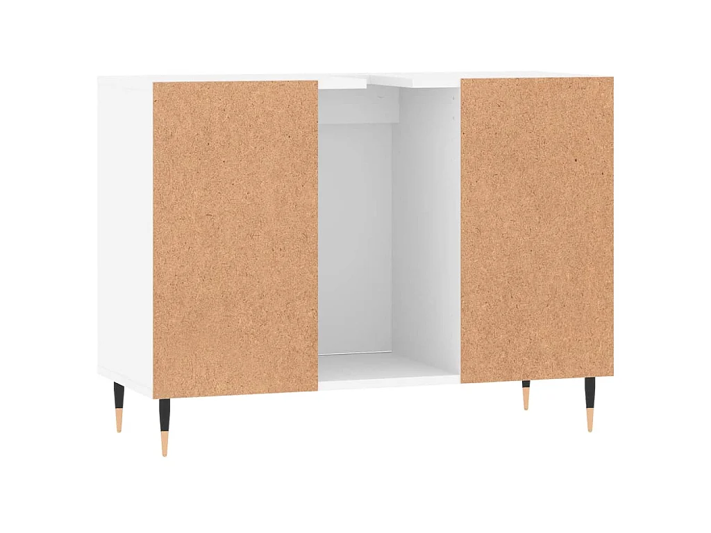 Badkamerkast 80x33x60 cm bewerkt hout wit