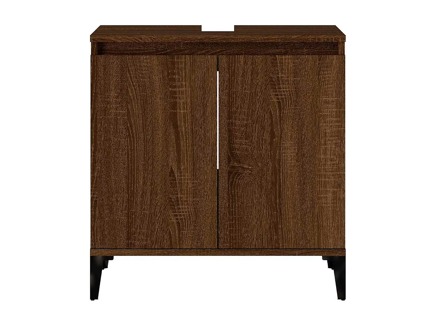 Waschbeckenunterschrank Braun Eichen-Optik 58x33x60 cm