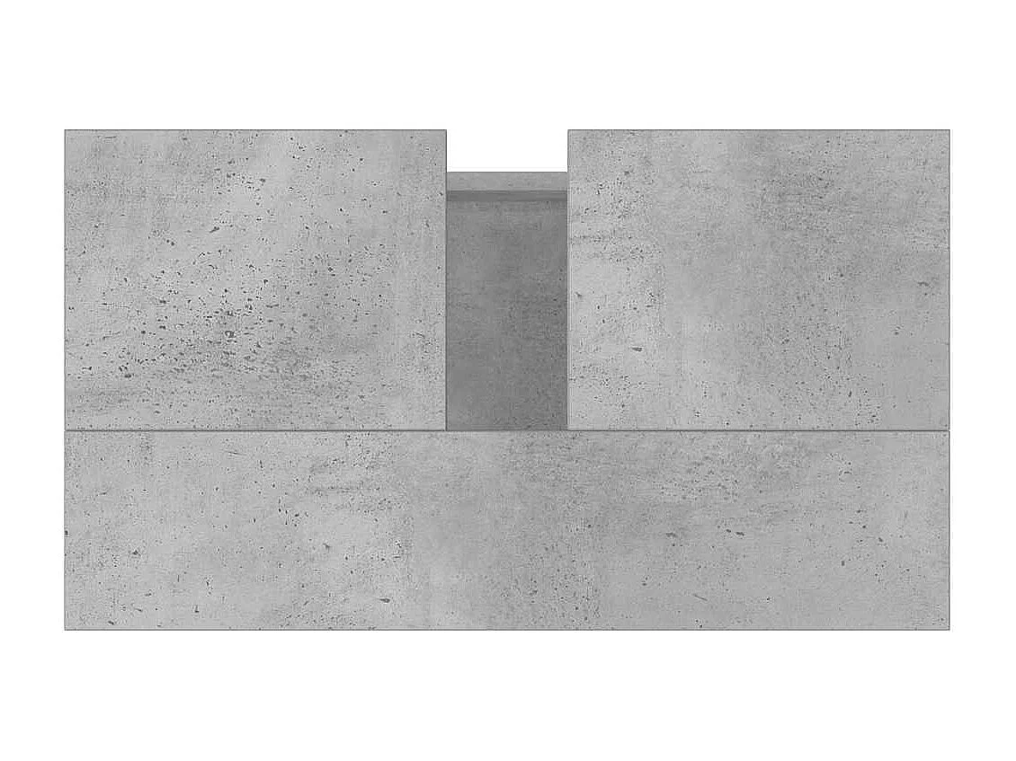 Badschrank Betongrau 58 x 33 x 60 cm Holzwerkstoff