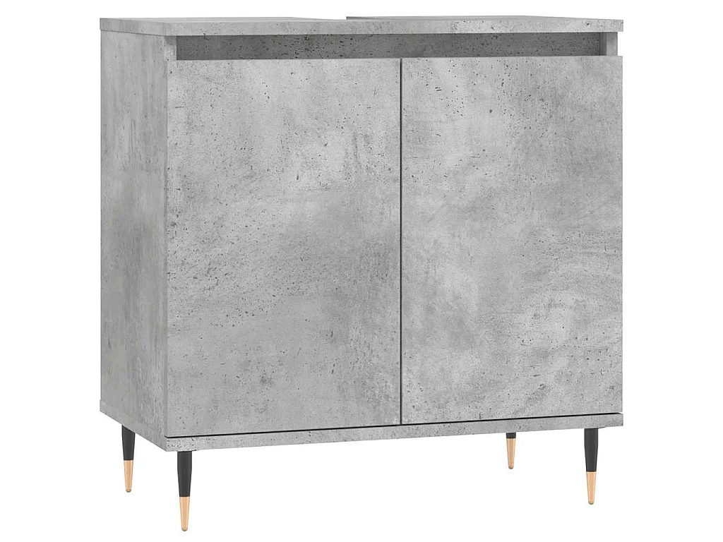 Armoire de bain gris béton 58x33x60 cm bois d'ingénierie