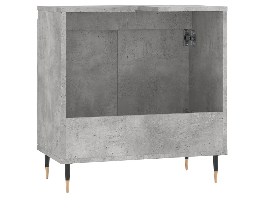 Armoire de bain gris béton 58x33x60 cm bois d'ingénierie