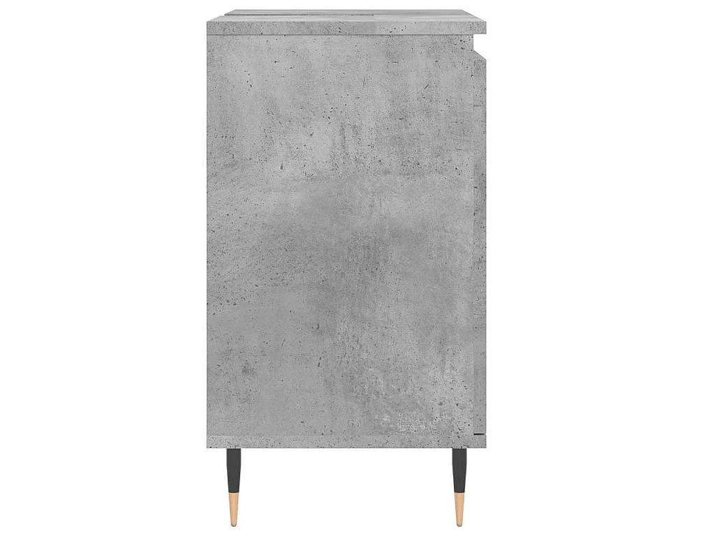 Armadietto da Bagno Grigio Cemento 58x33x60cm Legno Multistrato