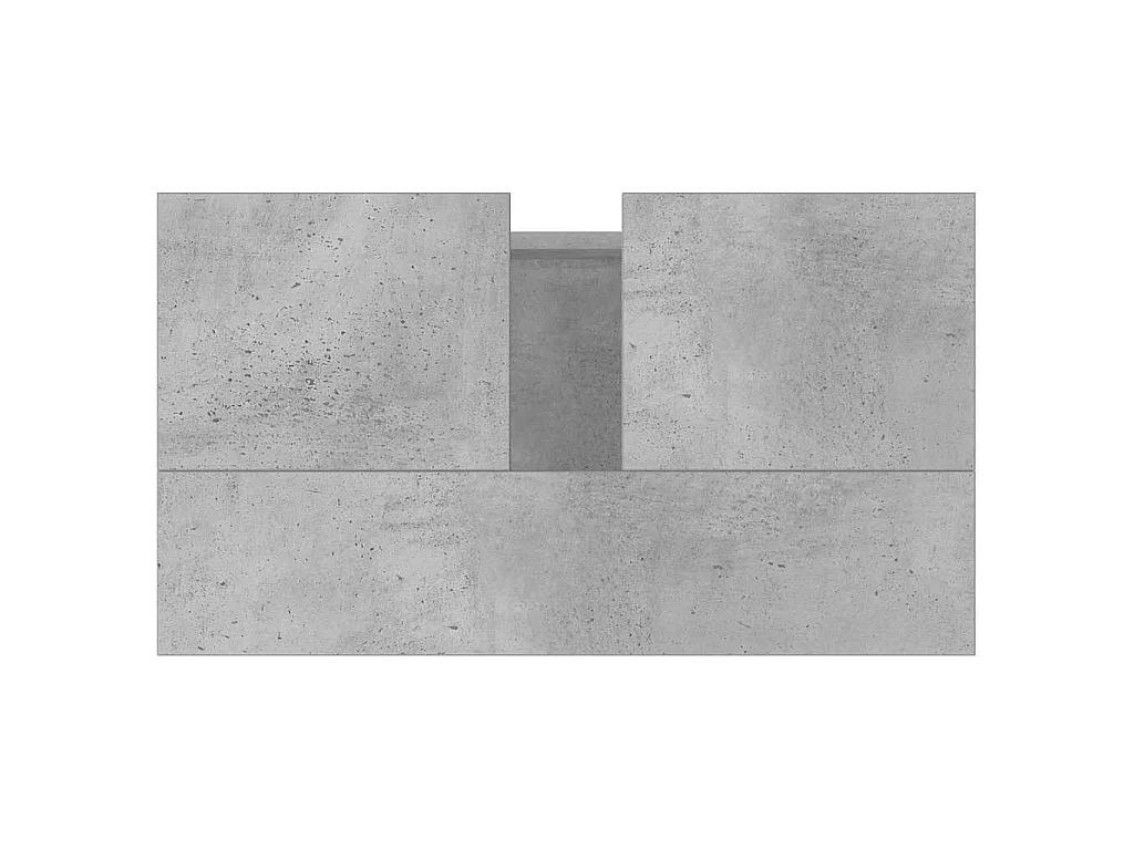 Armadietto da Bagno Grigio Cemento 58x33x60cm Legno Multistrato