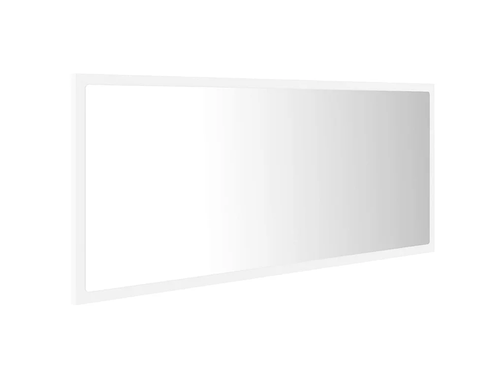 Specchio da Bagno con LED Bianco 100x8,5x37 cm in Acrilico