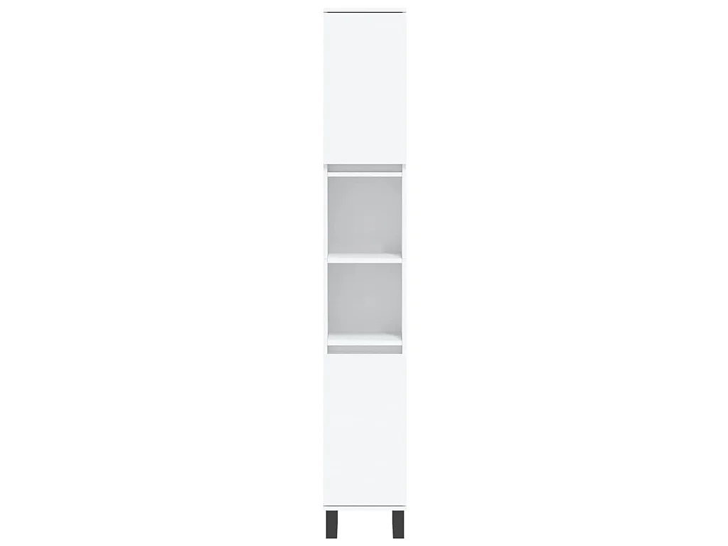 Badschrank Weiß 30x30x190 cm Holzwerkstoff