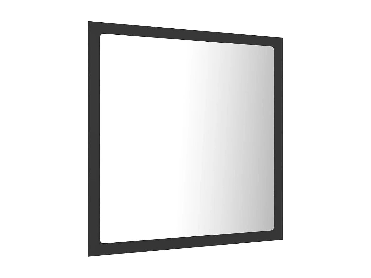 Espelho de casa de banho com LED 40x8,5x37 cm acrílico cinza