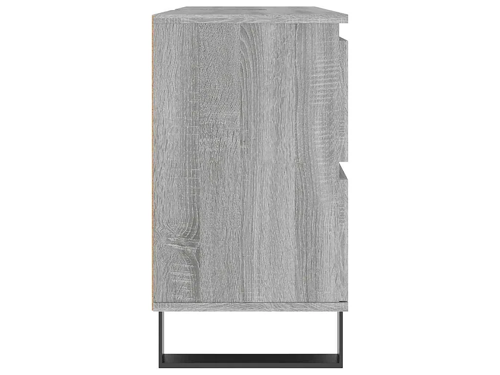 Mobile da Bagno Grigio Sonoma 80x33x60 cm in Legno Multistrato