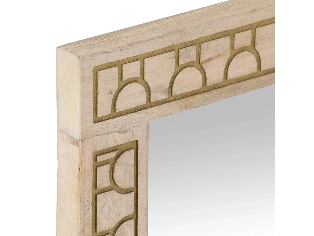 Conjunto de muebles de baño 2 piezas madera maciza de mango