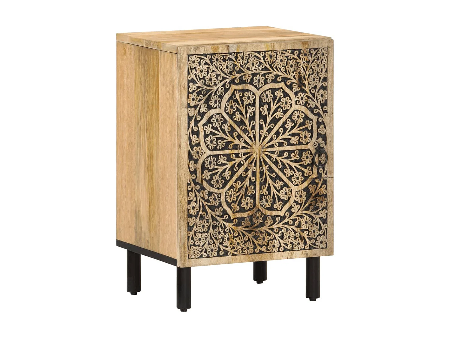 Armoire de salle de bain 38x33x58 cm bois massif de manguier