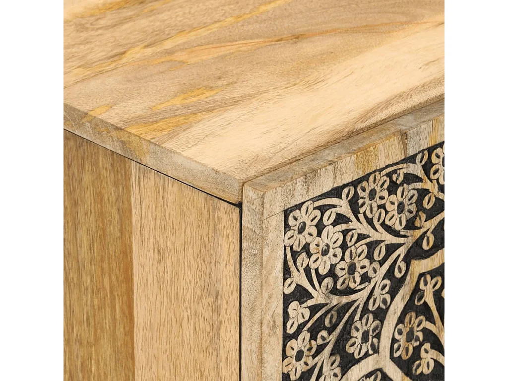 Armoire de salle de bain 38x33x58 cm bois massif de manguier