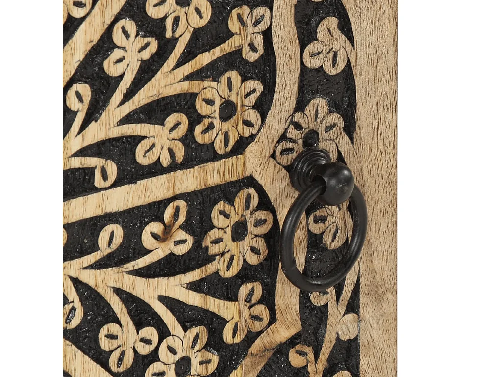 Armoire de salle de bain 38x33x58 cm bois massif de manguier