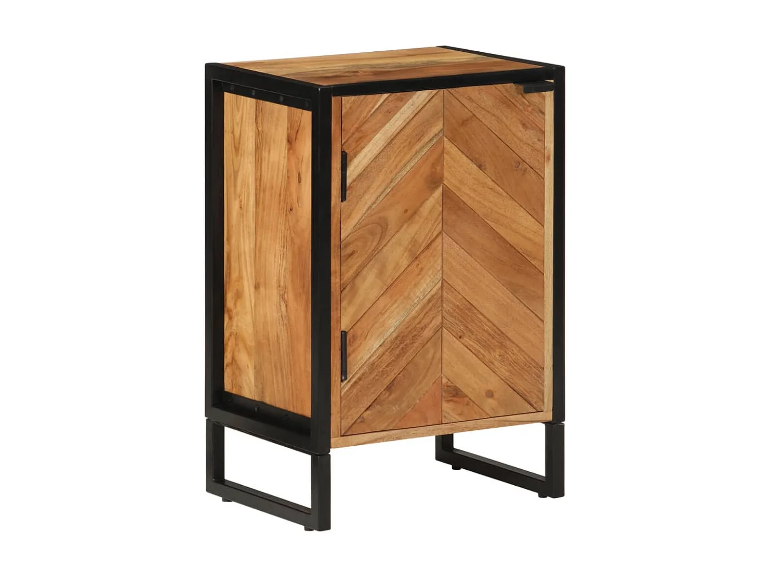 Mobile da Bagno 40x30x60 cm in Legno Massello di Acacia e Ferro