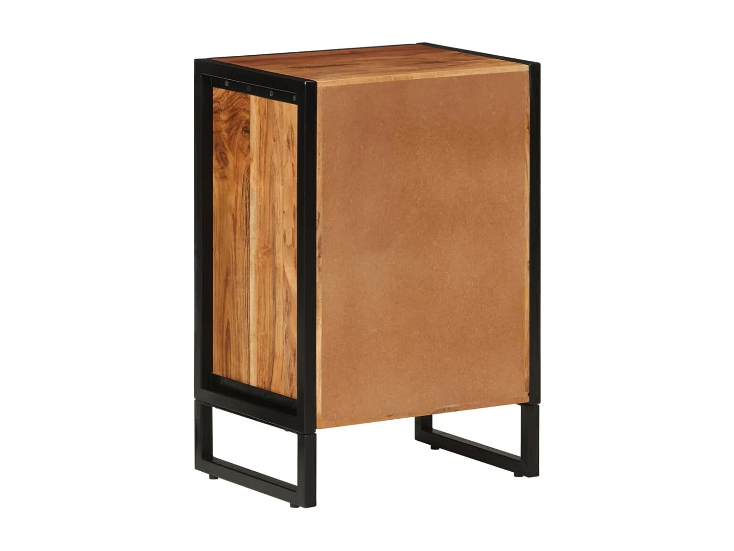 Mobile da Bagno 40x30x60 cm in Legno Massello di Acacia e Ferro