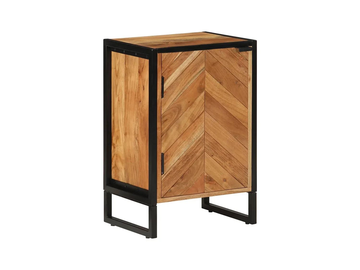 Mobile da Bagno 40x30x60 cm in Legno Massello di Acacia e Ferro