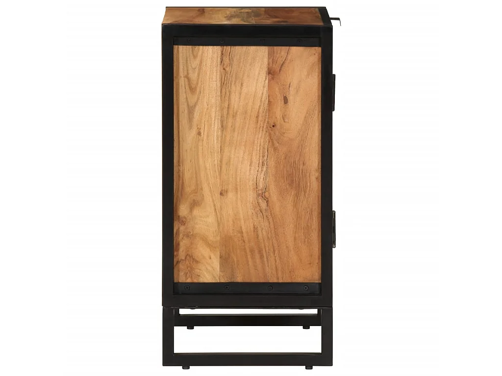 Badschrank 40x30x60 cm Massivholz Akazie und Eisen