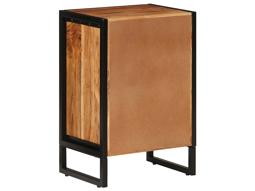 Badschrank 40x30x60 cm Massivholz Akazie und Eisen