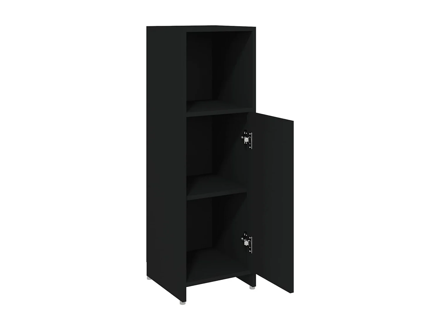 Mobile da Bagno Nero 30x30x95 cm in Legno Multistrato