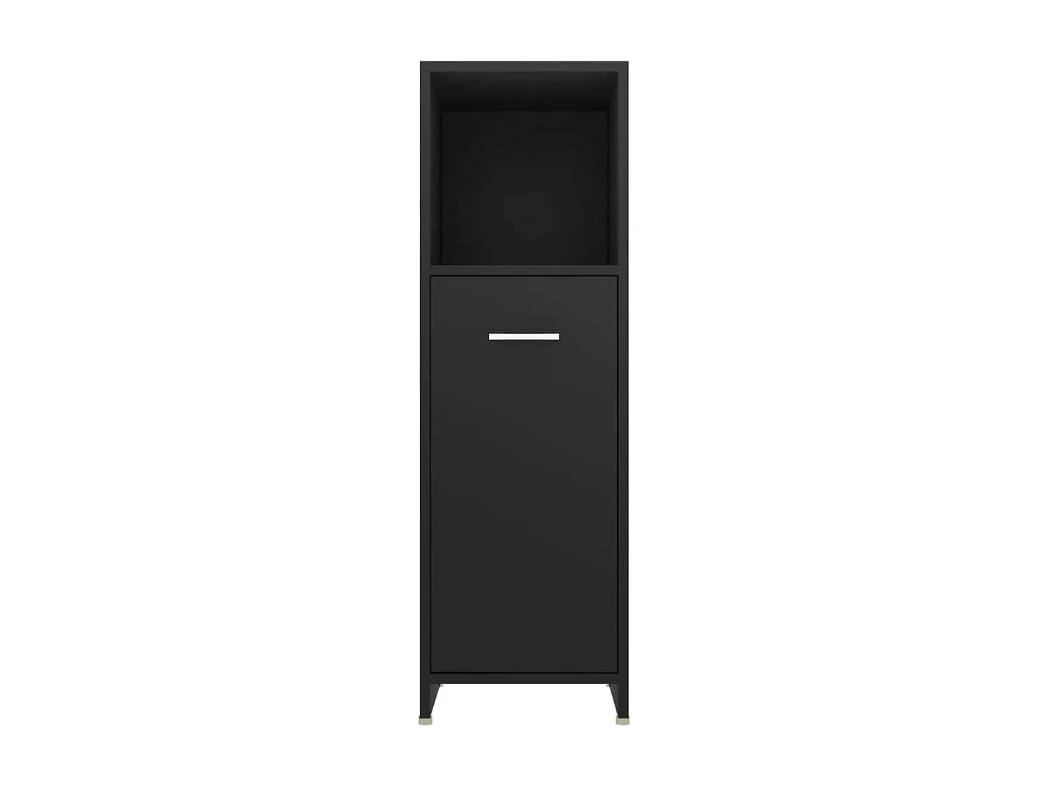Mobile da Bagno Nero 30x30x95 cm in Legno Multistrato