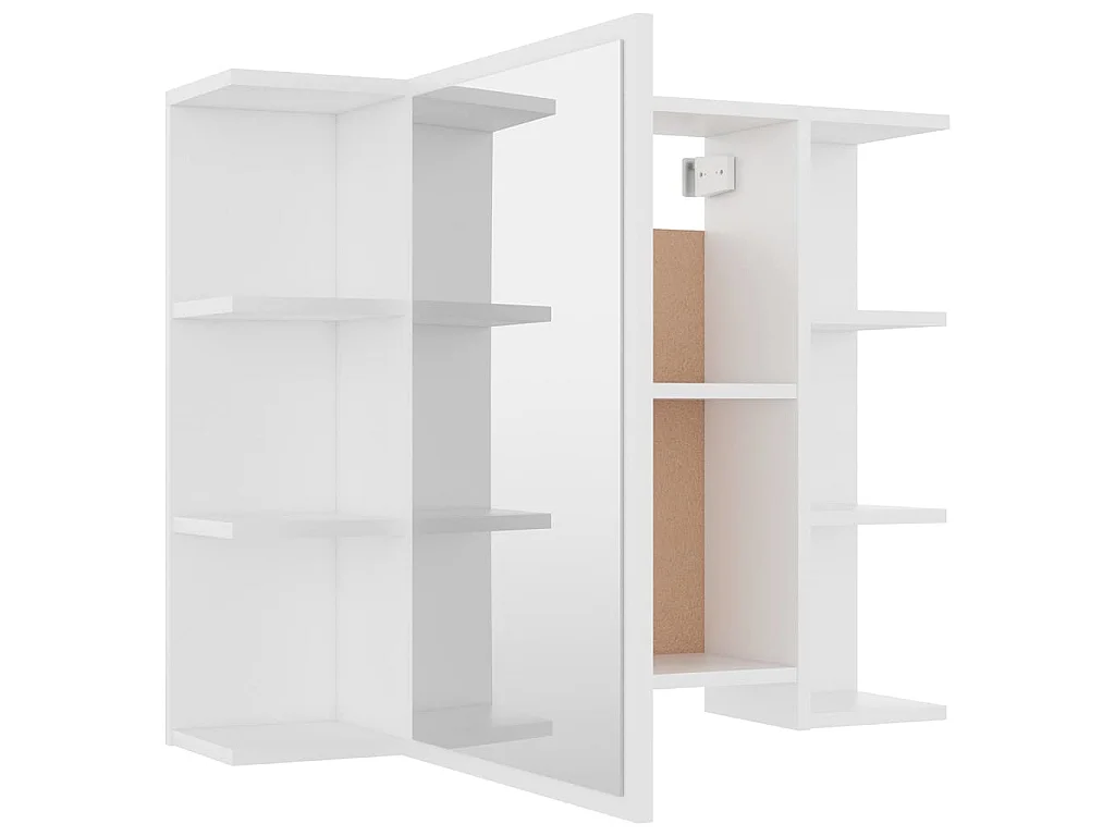 Armoire à miroir de salle de bain Blanc Bois d’ingénierie