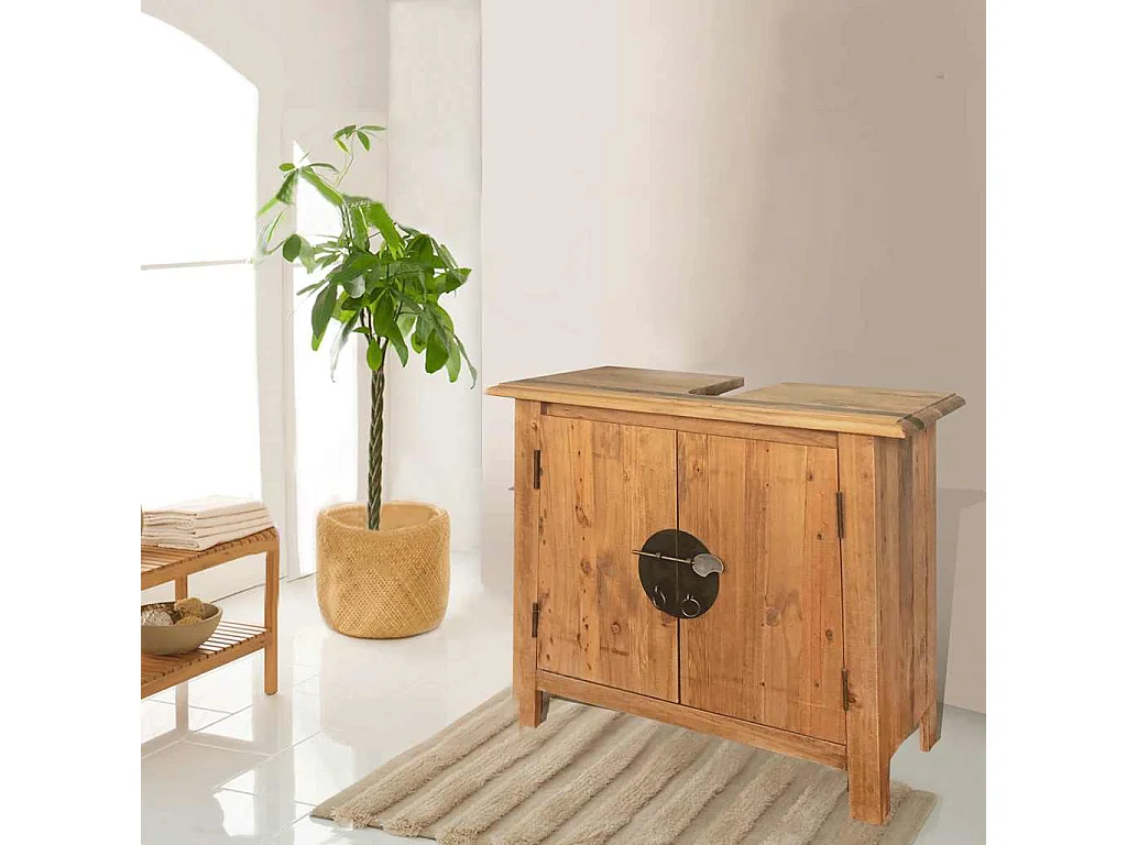 Mobilier de salle de bain Bois de pin massif
