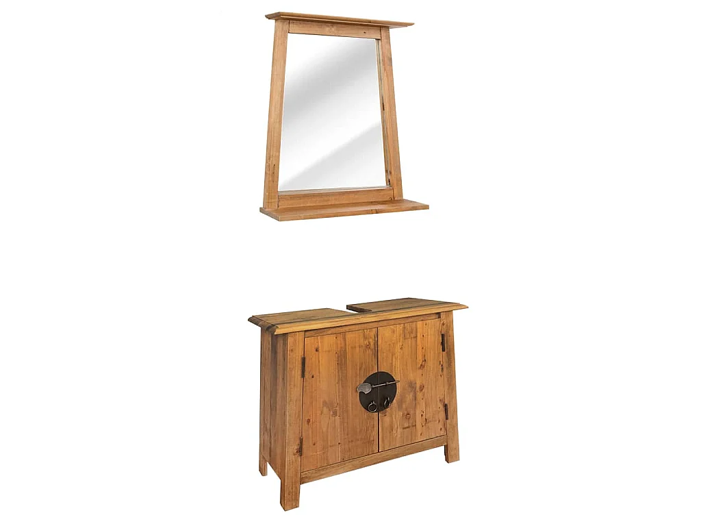 Conjunto móveis casa de banho pinho maciço