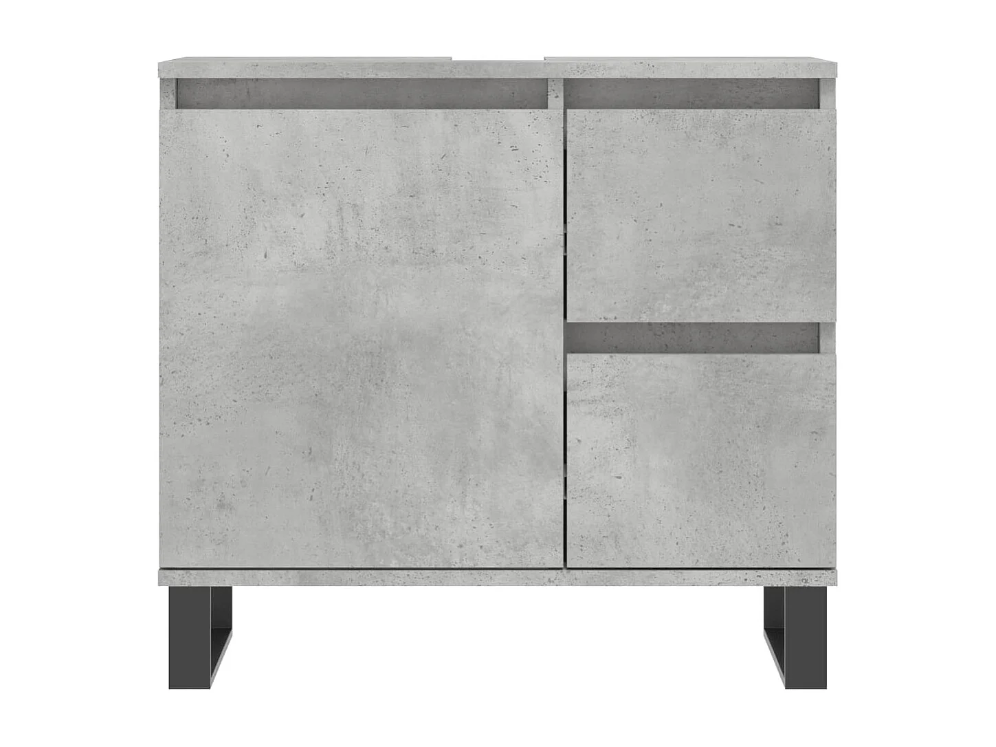 Badschrank Betongrau 65x33x60 cm Holzwerkstoff