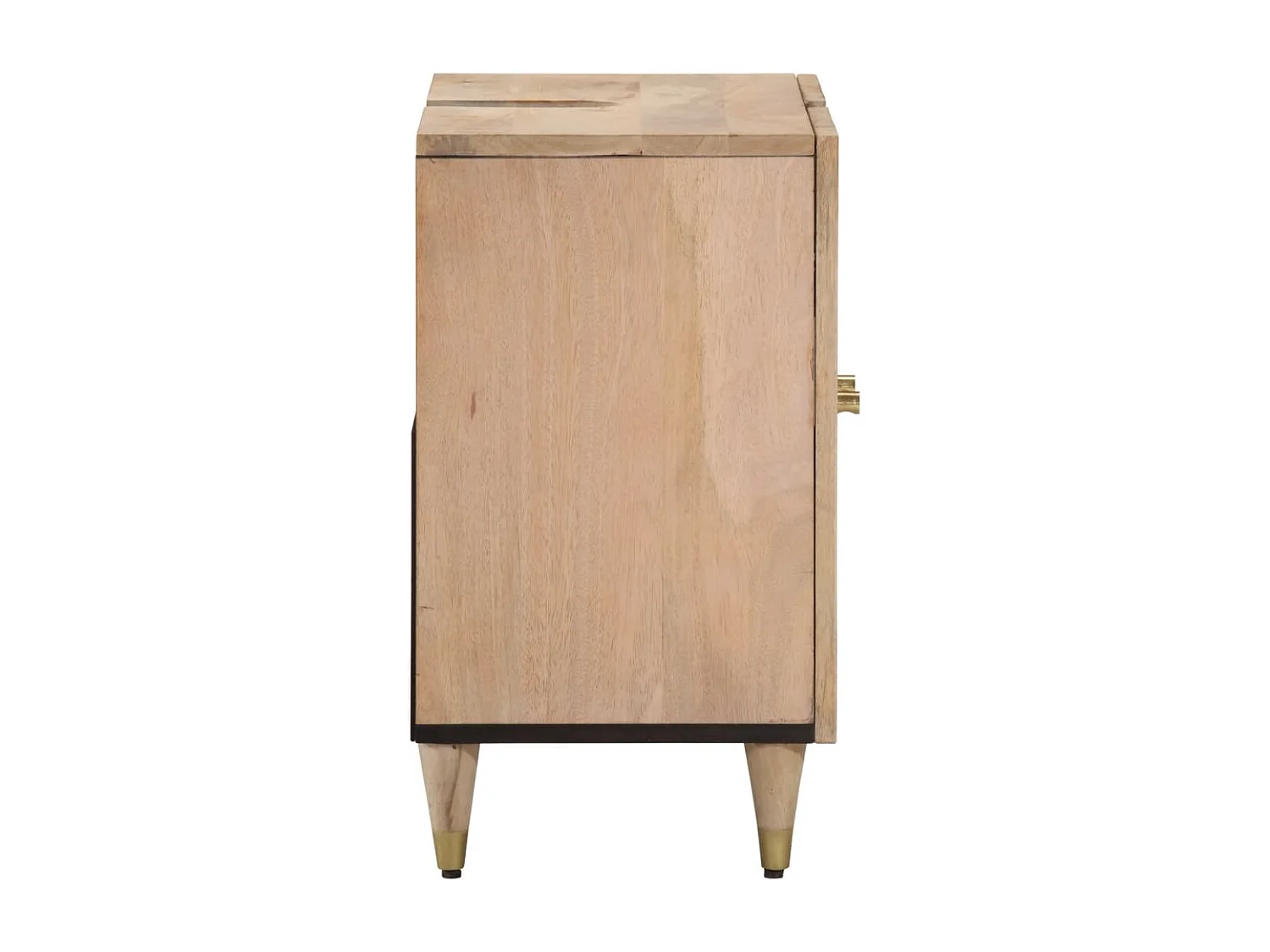 Armario de lavabo para baño madera maciza de mango 62x33x58 cm