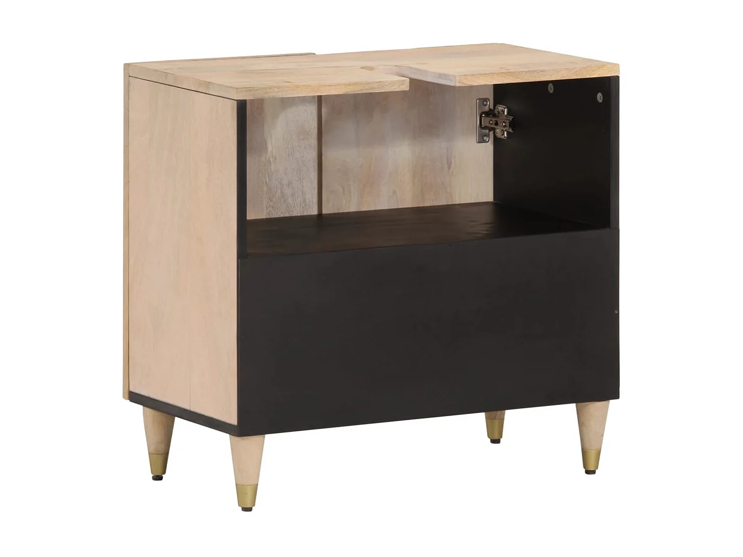 Mobile Lavabo da Bagno 62x33x58cm in Legno Massello di Mango