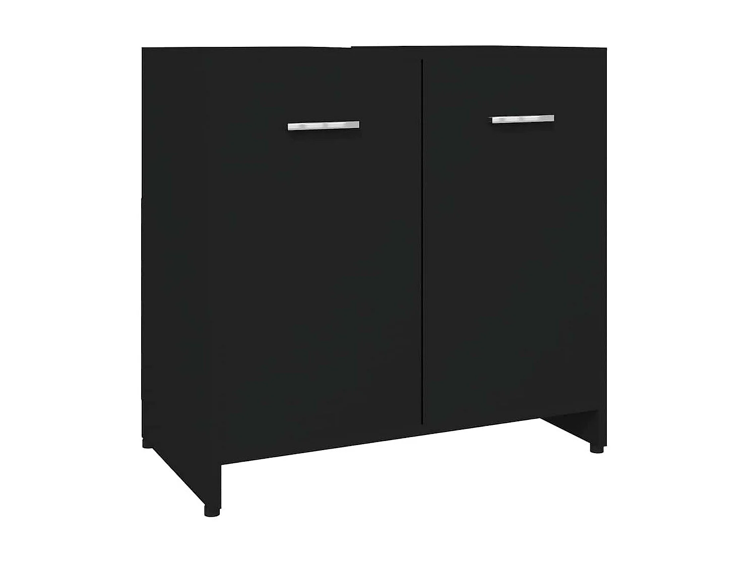 Armoire de salle de bain noir 60x33x61 cm Bois d'ingénierie