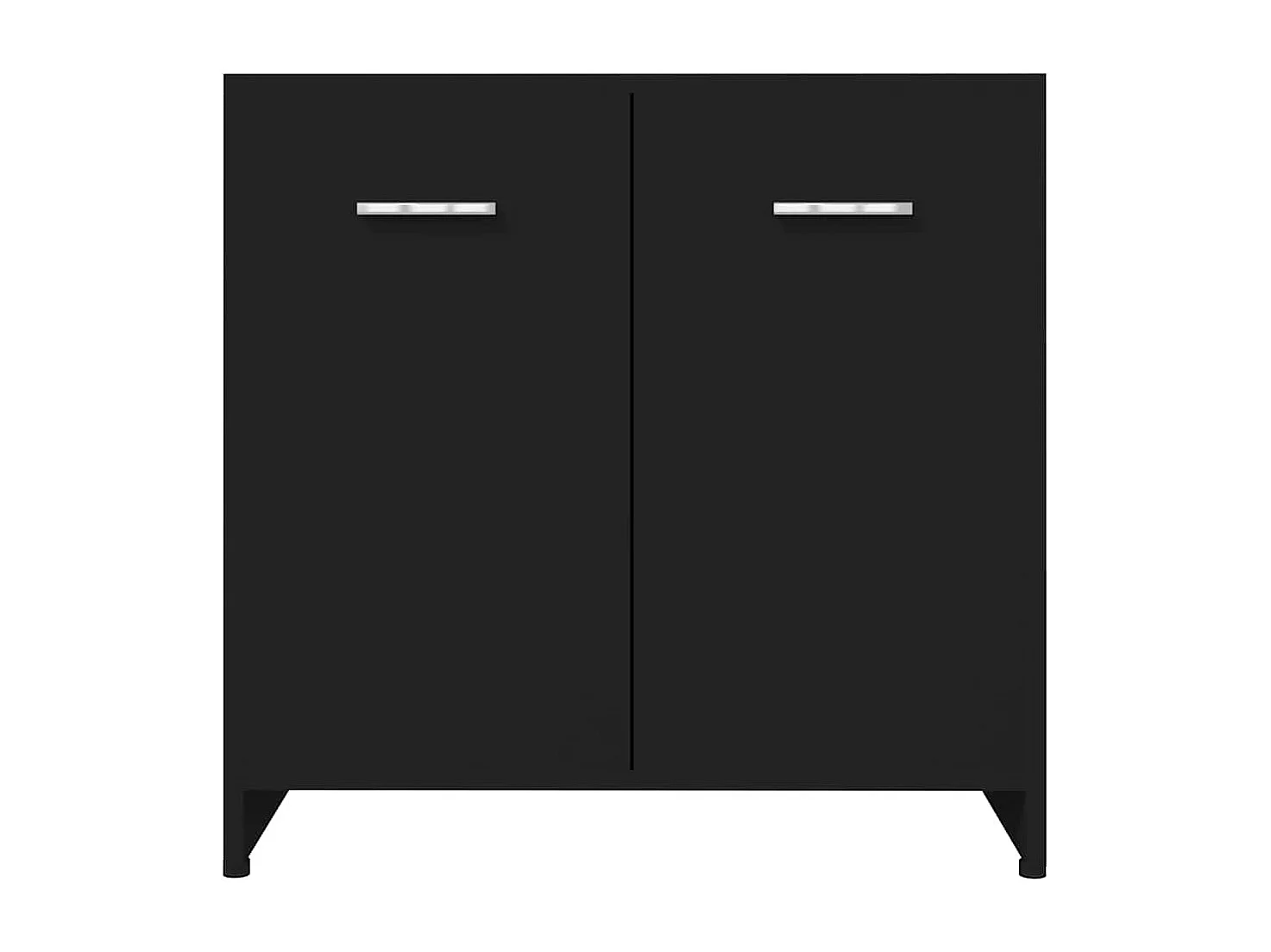 Badezimmerschrank Schwarz 60x33x61 cm Holzwerkstoff