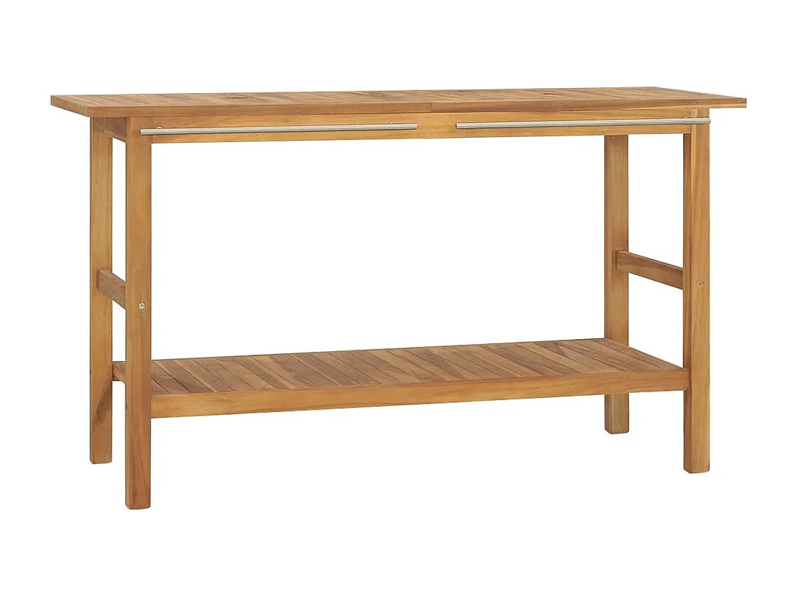 Meuble de salle de bain Bois de teck solide 132x45x75 cm