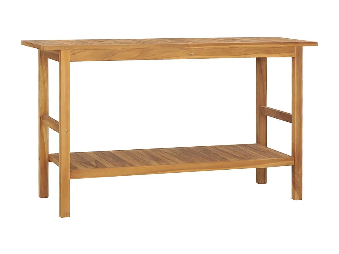 Meuble de salle de bain Bois de teck solide 132x45x75 cm