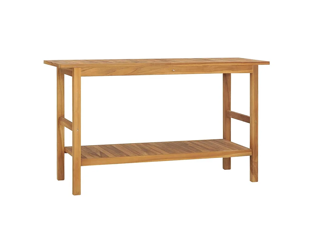 Vanità da Bagno in Legno Massello di Teak 132x45x75 cm