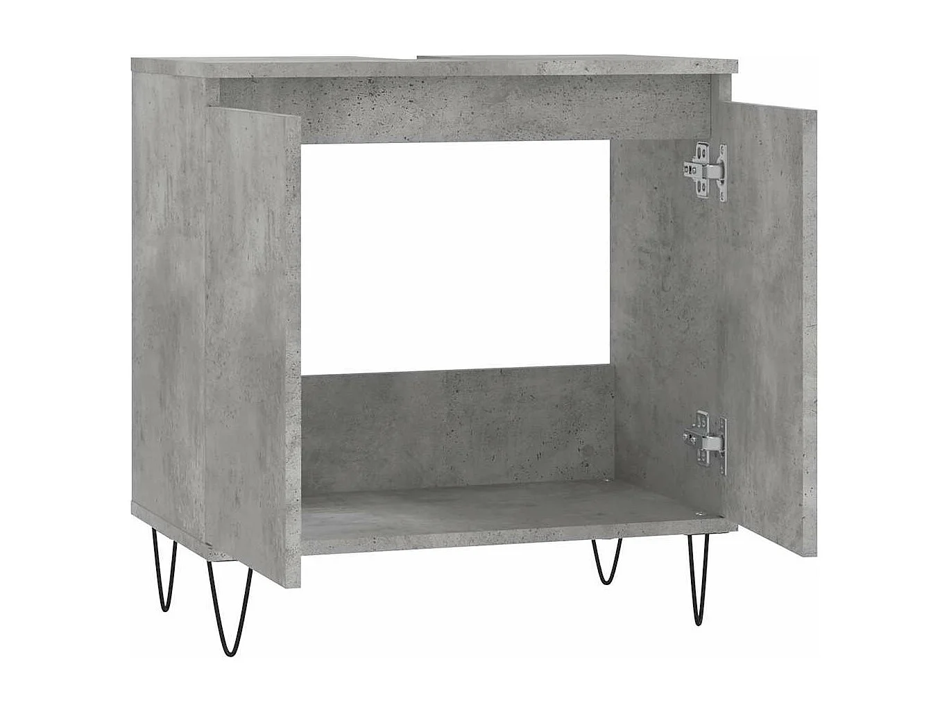 Badkamerkast 58x33x60 cm bewerkt hout betongrijs