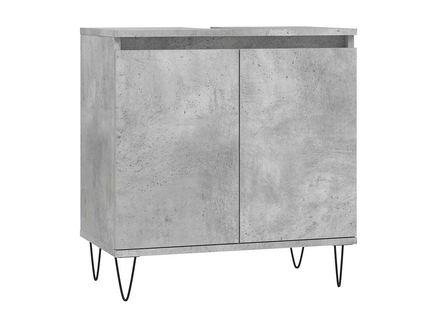 Badkamerkast 58x33x60 cm bewerkt hout betongrijs