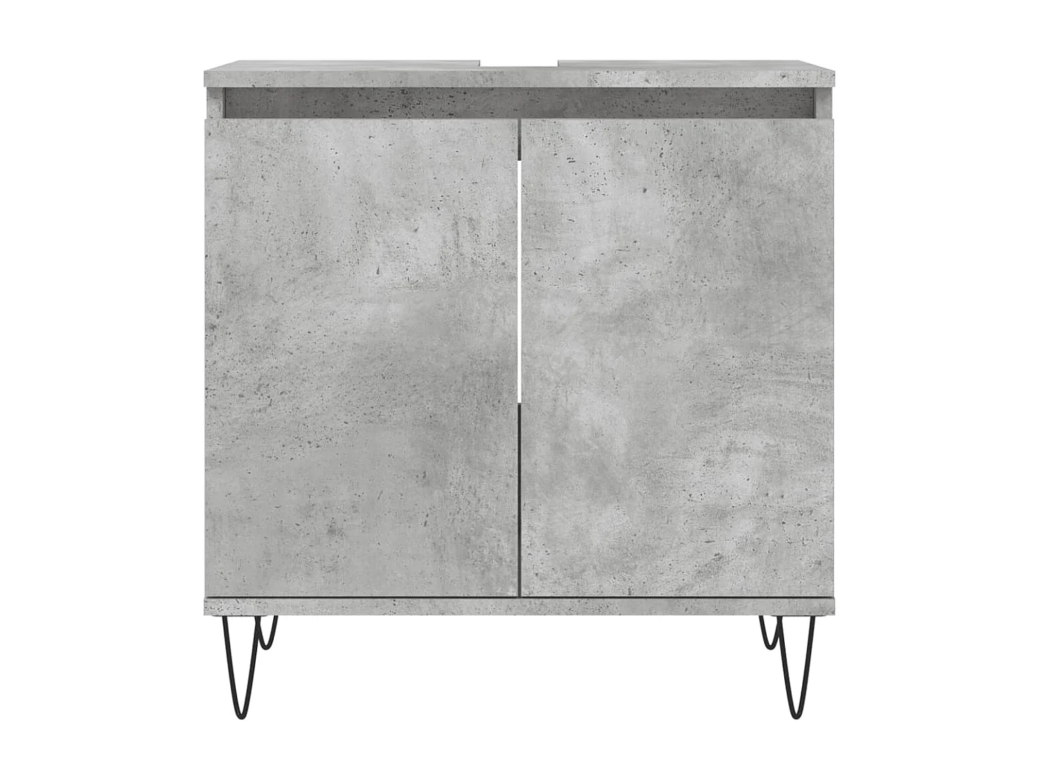 Badkamerkast 58x33x60 cm bewerkt hout betongrijs